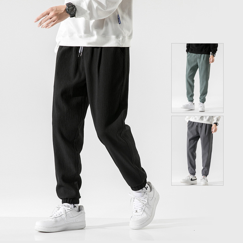 

2021 Joggers Men Solid Men's Harem Summer Fitness Casual Mens Trousers Streetwear Slim Male Hip Hop Pants Arrival Absx, Green