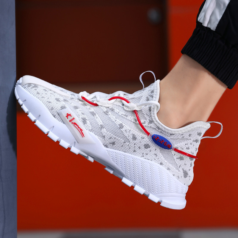 

Top quality High quality men's breathable running shoes lightweight comfortable ultra light shock absorption shoeswild trend, 12400；beige-12400；