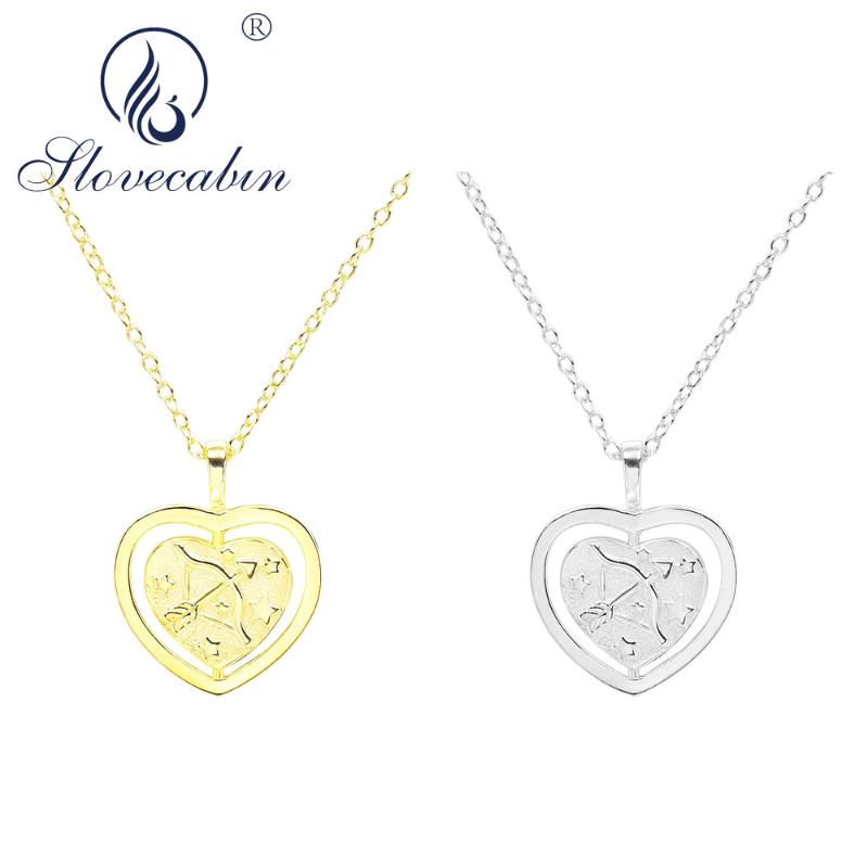 

Slovecabin 925 Sterling Silver Romantic Love Heart Start Valentine's Day Woman Necklace Hot Sale Cute Arrow Collar Jewelry Gift