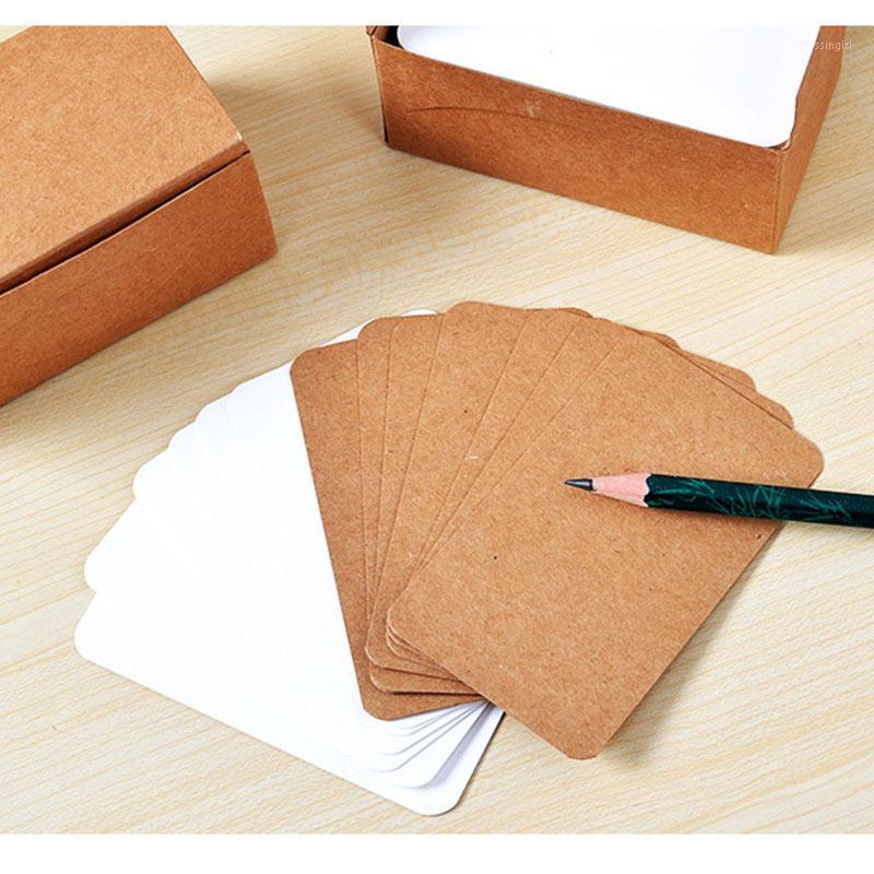 

100pcs Vintage Blank Card DIY Greeting Paper Thick Gift Wedding Postcards Cards Kraft Word Party Cards Graffiti1
