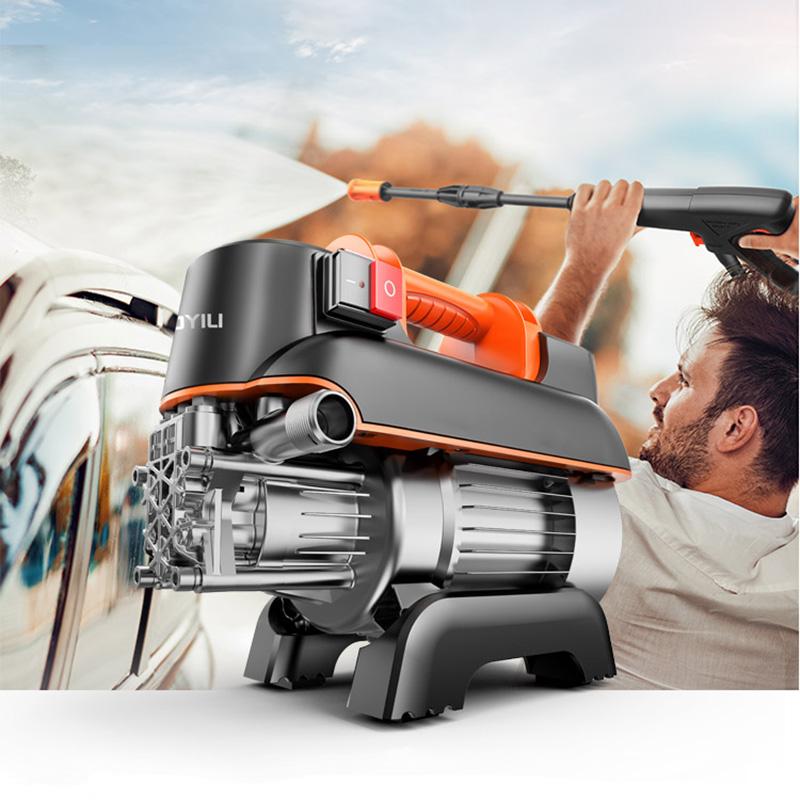 

Portable Car Washing Machine Induction Motor High Pressure Water Pump Household 220V 1500W Water Gun Foam Generator brush car