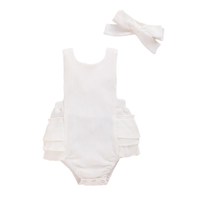 

Newborn Baby Girl Boy Clothes Sleeveless Romper Tutu Dress 1PC Sunsuit Jumpsuit, Green