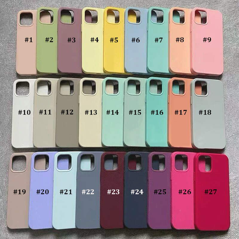 

Luxury Scratchproof Liquid Silicone Cases For iPhone 13 Pro Max 12 Mini 11pro X Xr Xs 8 7 6s Plus 3-in-1 High Quality Lining Fiber Super Shockproof Fallproof Phone Cover, Leave color number