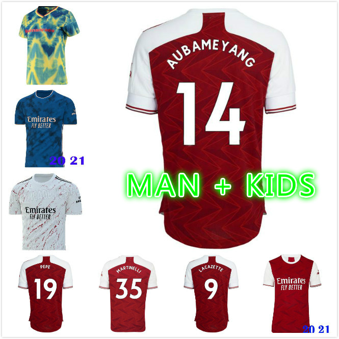 

2020 2021 THOMAS Red Long Sleeve Soccer Jerseys Arsen Tops HENRY Football Shirt WILLIAN women maillot football Kids Kits 20 21 equipment