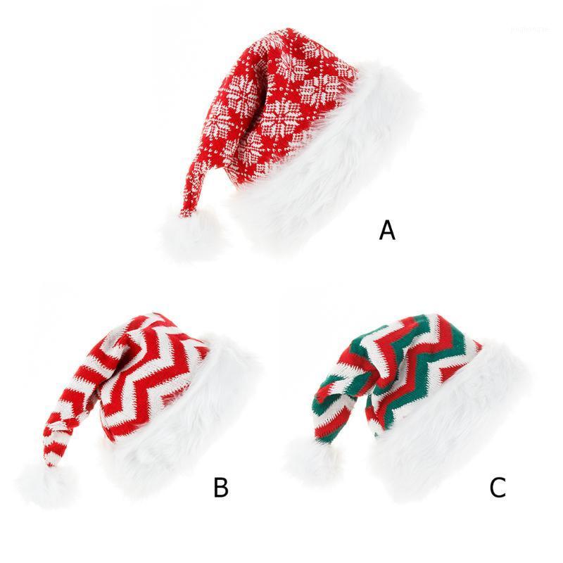 

Cloth Christmas Hat Party Cap Xmas Party Props Decoration  for Home Gift Soft Plush Christmas Hat1