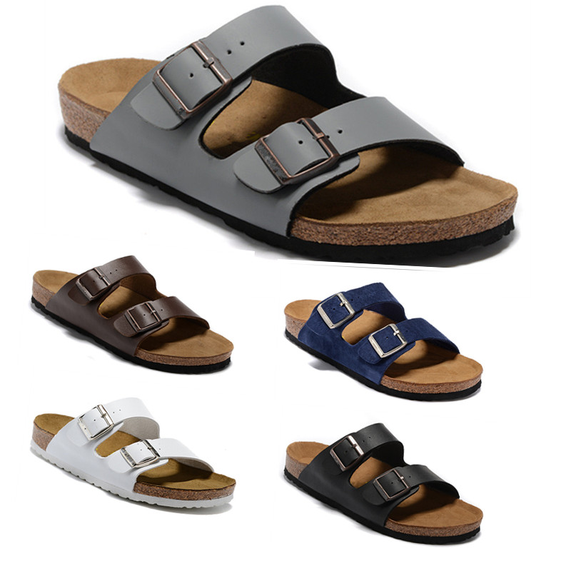 Arizona Paris Mens Womens Summer Sandals Beach Slides Slippers Ladies Flip Flops Loafers Home Office Slides Print Leather Solid Color 34-47