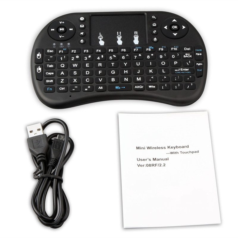 

Mini Rii i8 Wireless Keyboard 2.4G English Air Mouse Keyboard Remote Control Touchpad for Smart Android TV Box Notebook Tablet Pc