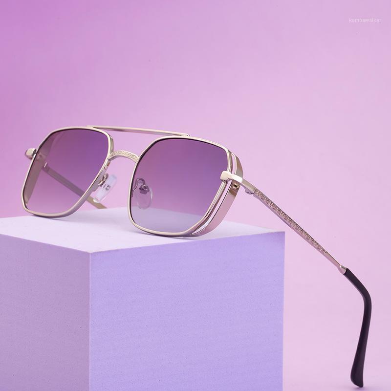 

Sunglasses Steampunk Men's Small Frame Fashion Double Beam Style Male Famale Vintage Square Size1