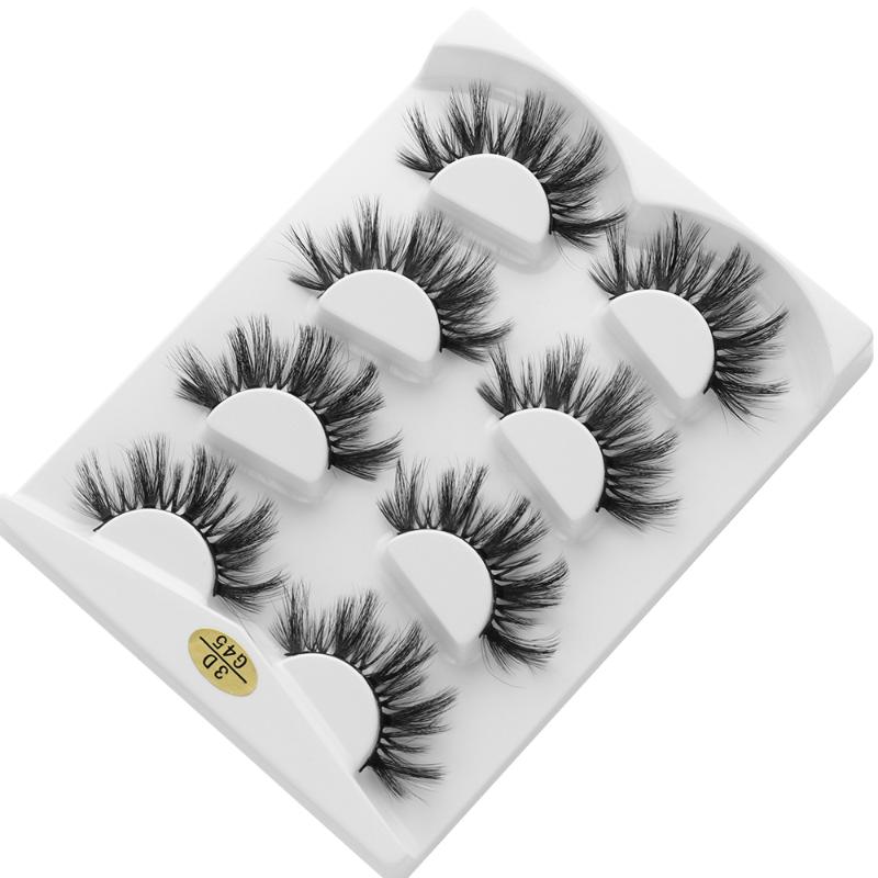 

4 Pairs 4 Pairs 3D Mink Hair False Eyelashes Thick length 8~20mm LashesWispy Makeup Beauty Extension Tools Eye Makeup Tools