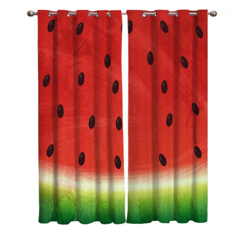 

Watermelon Fruit Cartoon Window Curtains Living Room Outdoor Print Decor Kids Window Treatment Valances Party Decoration Girls1, As pic