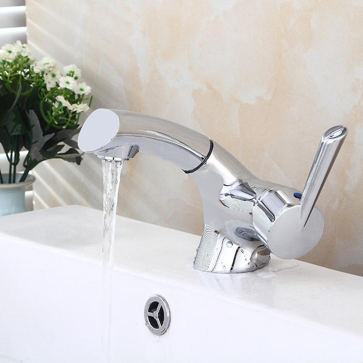 

Basin Faucet pull out basin mixer tap Deck Mounted sink mixers Faucets bathroom water taps waterfall faucet