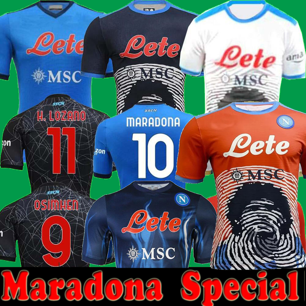 

Napoli Maradona Special Halloween Soccer Jersey 2021 2022 Blue Naples 21 22 Football Shirt ZIELINSKI INSIGNE OSIMHEN FABIAN LOZANO ANGUISSA Home Away third Fourth, Kids 21 22 away