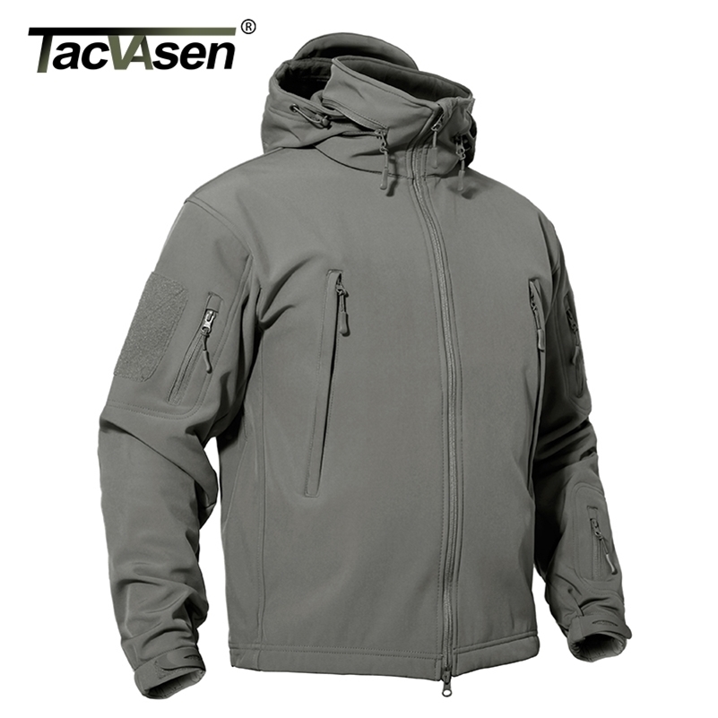 

TACVASEN Winter Tactical Softshell Jacket Mens Fleece Jacket Coat Waterproof Windproof Military Coats Hunting Hiking Windbreaker 201118, Black