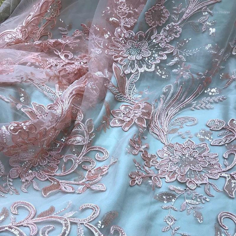 

Ribbon Latest African Tulle Lace Fabric Nigerian Net Embroidery French Wedding Sewing Clothes Dress Gown1