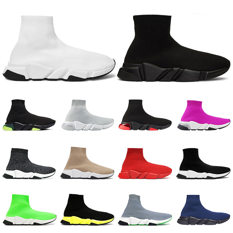 

Hotsale Socks Womens Speed Trainer Clearsole Yellow Fluo Triple Beige White Black Red Lace up Socks Trainers Mens Sneakers Sports Size 36-45, 12