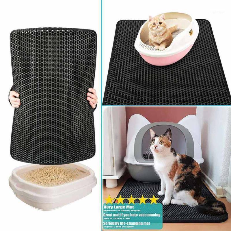 

Pet Cat Litter Mat Waterproof Double Layer Cat Litter Trapping Pet Mat Clean Pad Products For Cats Accessories1