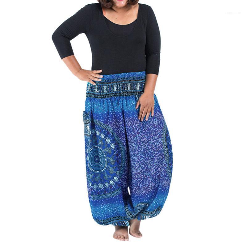 

KANCOOLD Yoga Pants Women Fashion Loose Hippy Yoga Trousers Boho Casual Beam Foot Lantern Gym Clothing Tracksuit Female D231, Blue