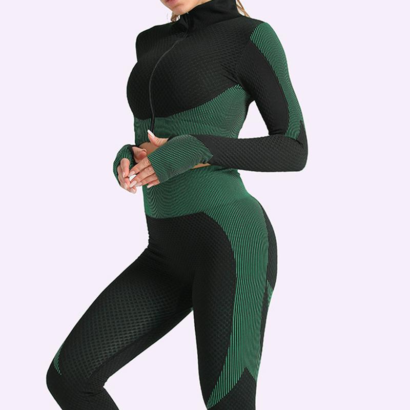 

1/2Pcs Seamless Yoga Set Women Fitness Sports Wear Gym Clothing Long Sleeve Shirts High Waist Leggings Workout Pants Running, Pantorange