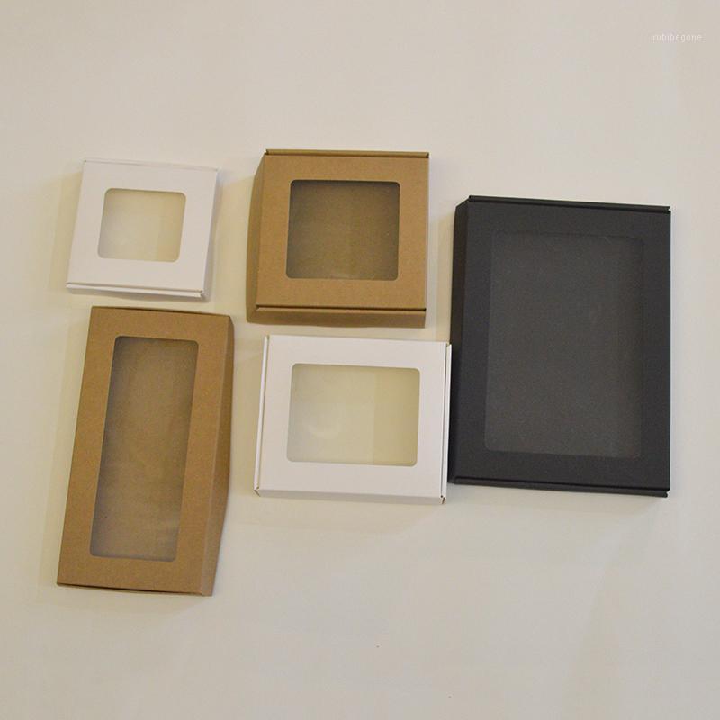 

10pcs Large Paper box for packaging multi sizes Custom Packaging Box With Window White Paper boxes Big Gift1