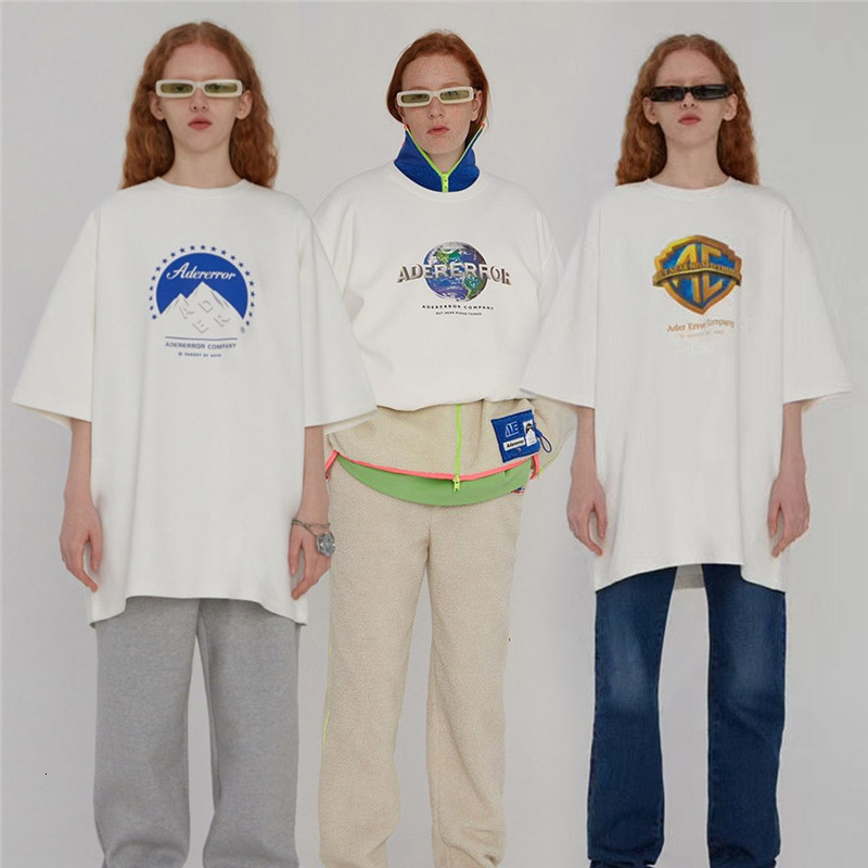 

2021 New 320g Fabric Thick Ader Error T-shirt Women Couples Tees Oversized Top Version Adererror Printed t Shirt Men Rvvn