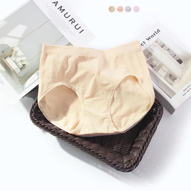 

2020 New Lady Underwear Modal Seamless Soft and Comfortable Briefs Women Mid-waist Adult Braguitas Mujer Majtki Damskie Fashion, Gray