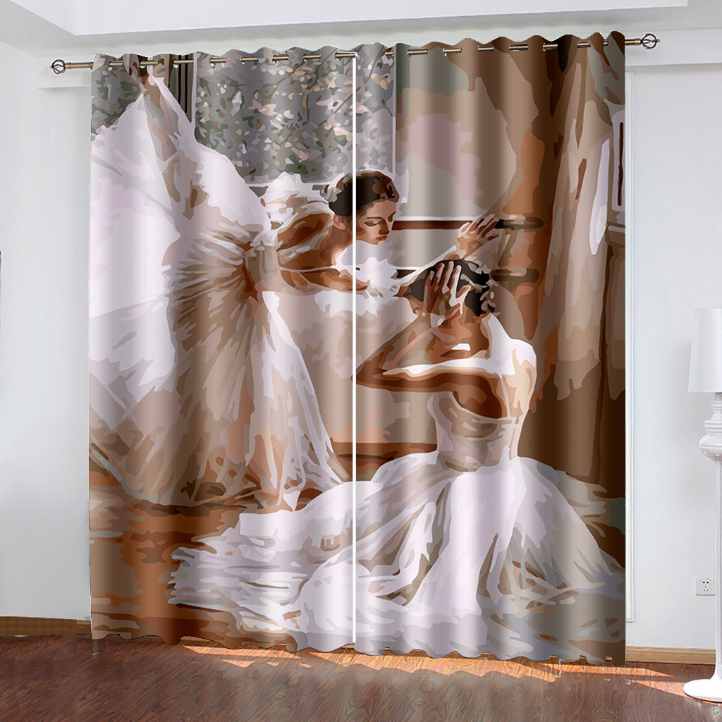 

High quality custom 3d curtain fabric dance curtains 3D Window Curtains For Living Room Bedroom, As show