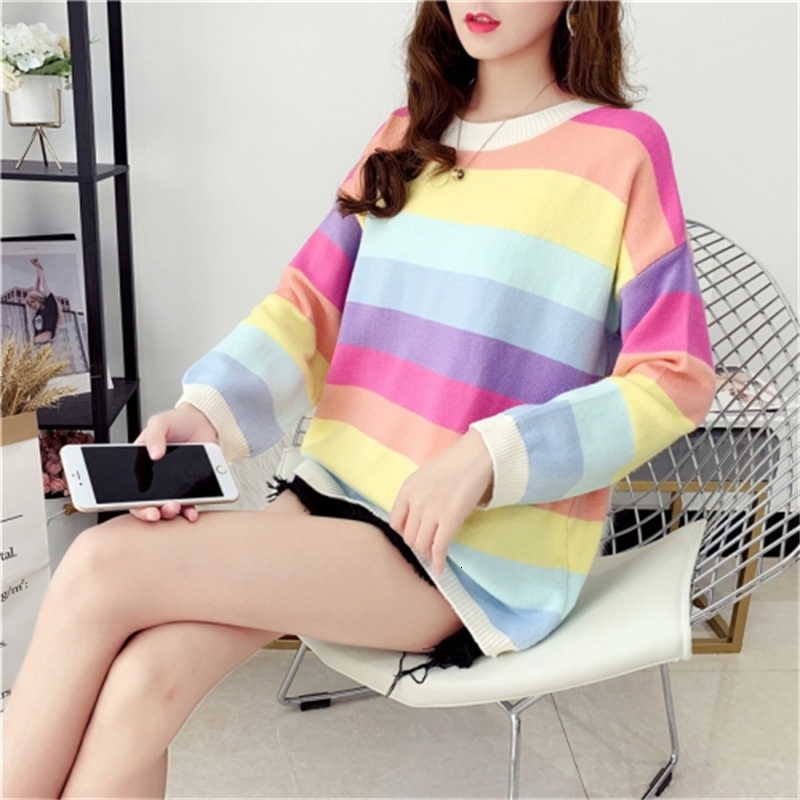

Female Autumn the Long Casual Nightgown Color Kintting Sweater Ladys Crochet Sweeter C2lq