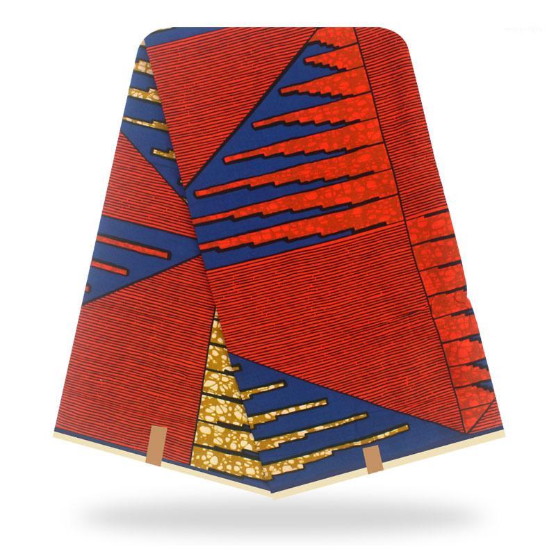 

2020 New Arrivals 100% Cotton African Fabric Red Print Pagnes African Real Wax 6Yard1