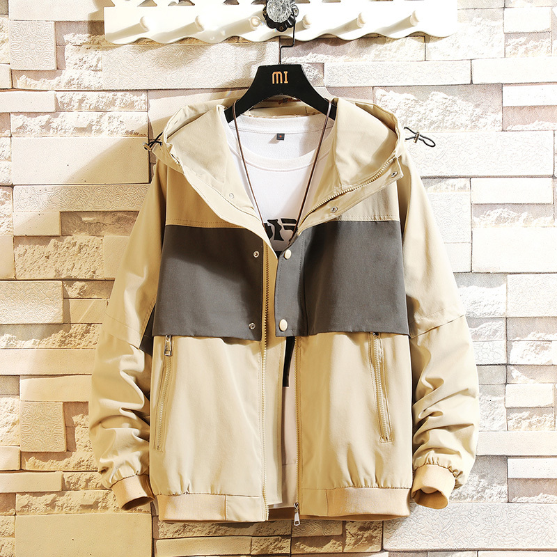 

2021 New Black Men's Streetwear Windbreaker Korean Casual Autumn Spring Baseball Jackets Ufkn, Jk018 a