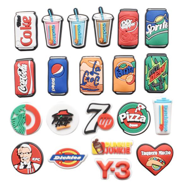 

Fast delivery Pvc Beer croc charms custom logo wholesale bulk mexican clog charms for bracelet and shoe accessories