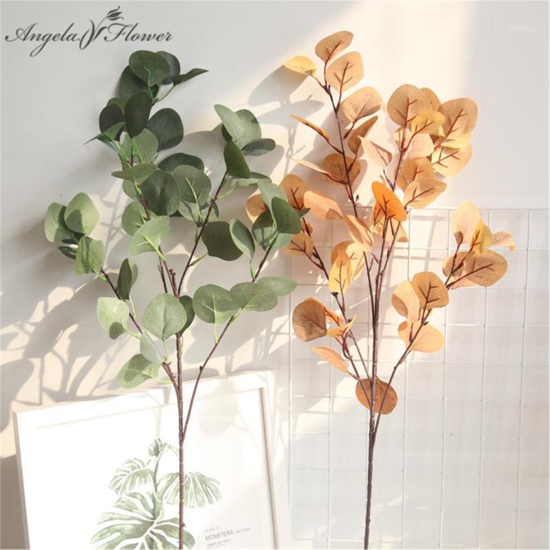 

84cm artificial flower eucalyptus leaves money leaf ginkgo garden office home DIY wedding decor plants green wall fake flower1