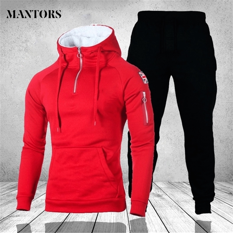 

Tracksuit Men Set Fashion Casual Jogger Sportswear Suit Spring Autumn Two Pieces Hoodies Pants Set Male Trainingspak Mannen 201130, Bsdw25-z33 lightgrey