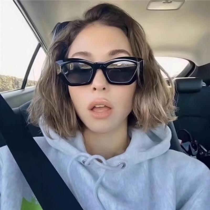 

2021 New Fashion Jelly Cat Eye Sunglasses Women Brand Vintage Small Color Sun Glasses Female Cute Shades Oculos Feminino UV400
