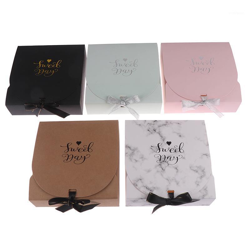 

new Quality 1pc Creative Simple Marble Style Gift Box Creative Kraft Paper DIY Gift Bag Candy Box Kawaii Party Supplies1