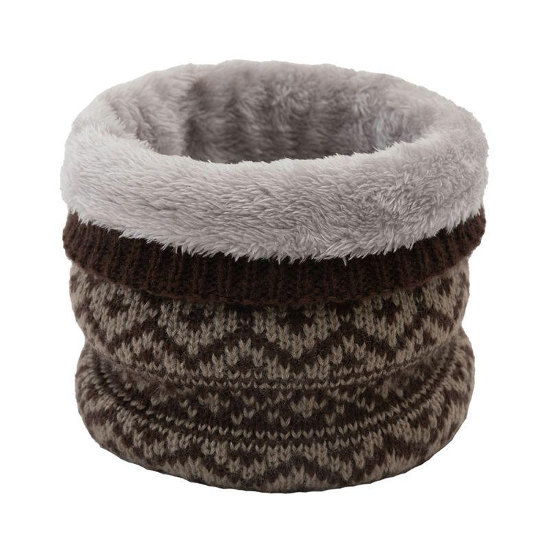 

Winter Thick Plus Velvet Warm Casual Collar Single Loop Pullover Outdoor Travel Scarf Neck Warmer Protection Cycling Mask New, 06