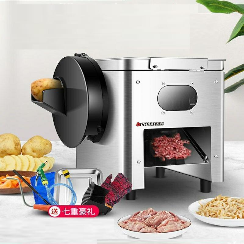 

220V/110V stainless steel electric meat slicer and vegetable slicer commercial automatic meat shredded vegetable1