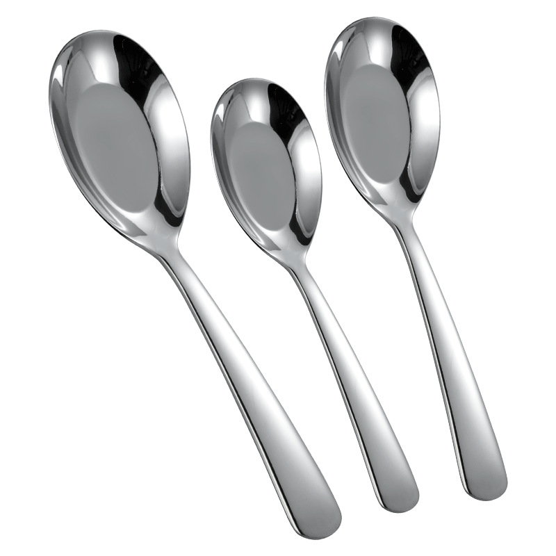 

304 Stainless Steel Spoon Children Rice Flat Tableware 122199