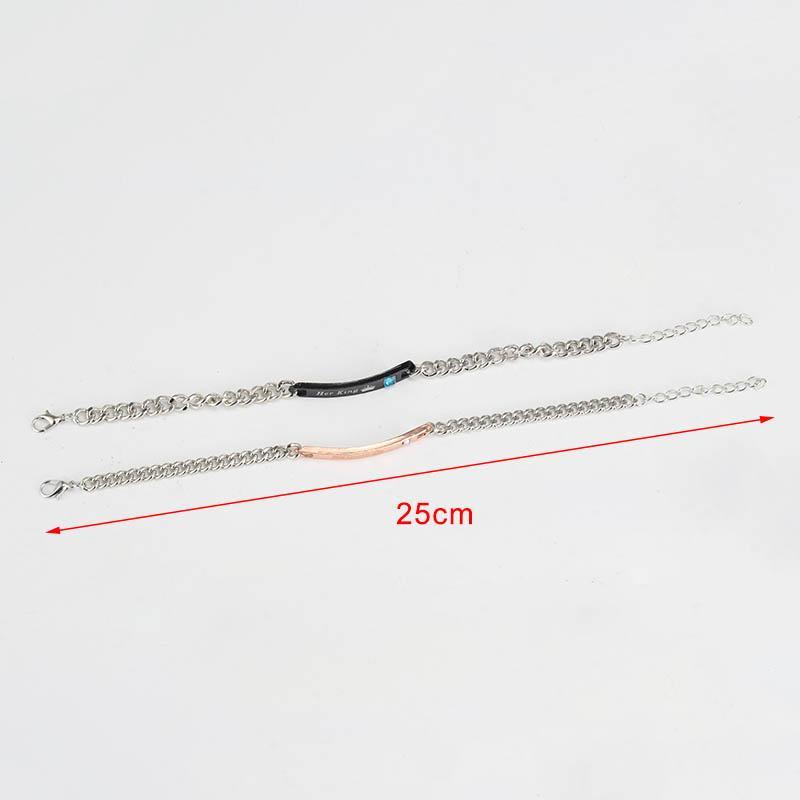 

1pc/2pcs Lovers Couple Bracelets Titanium Steel Bracelets For Women Men Jewelry Gifts UND Sale1