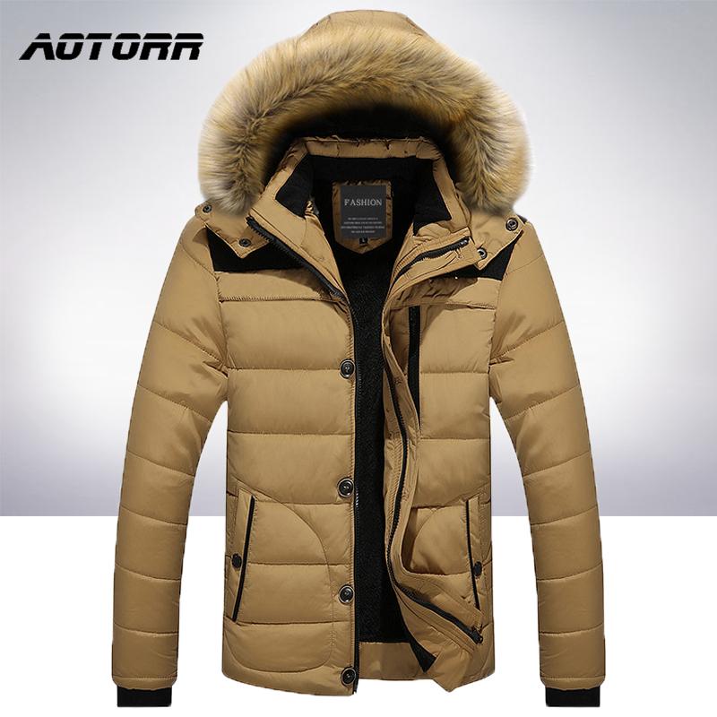 

Men's Down & Parkas Thick Fleece Cotton Men Winter Windbreak Warm Zipper Hooded Bomber Jacket Mens Thermal Snow Windproof Parka Male Clothin, Mg6692blue
