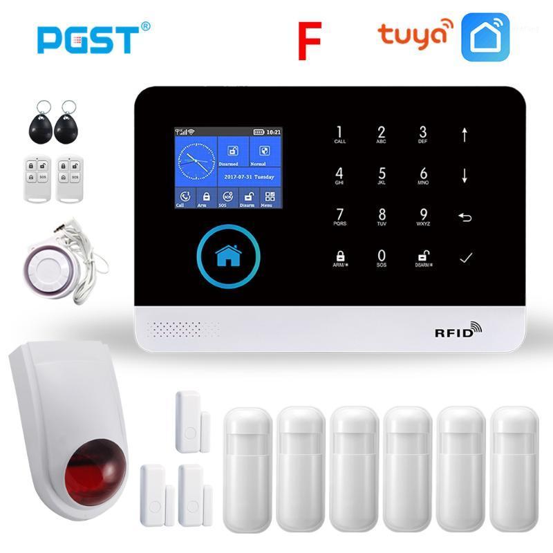 

PGST PG103 Tuya Wireless Home GSM Security Alarm System with Wireless Siren PIR Support Smart Life Remote Control1