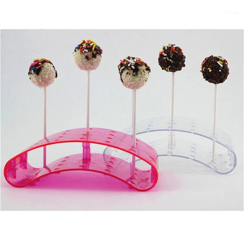 

20 Holes Pops Lollipop Display Stand Plastic Transparent U Shaped Display Rack Wedding Party Cake Candy Stick Rack Holder1