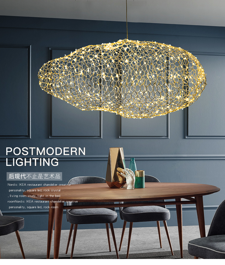 

modern creative cloud light fixtures led pendant lamp starry personality hotel restaurant bar designer firefly moderne lustre