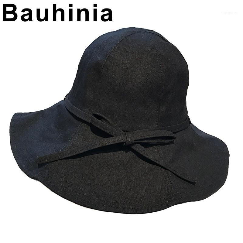 

Bauhinia easy-folding spring and summer bow tie big basin hat Korean fashion trend wild sun shade fisherman hat1, White