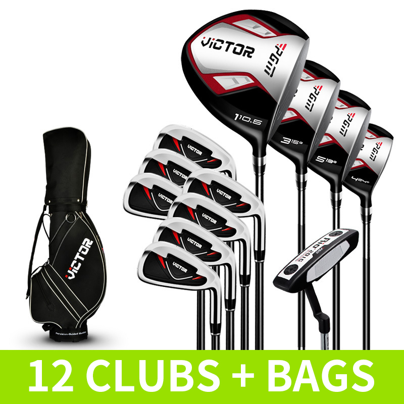 

Golf Clubs Set Men's Clubs Beginner Complete Set Of 12 MTG007 R-class Right Hand Rods 12 Clubs + Bags