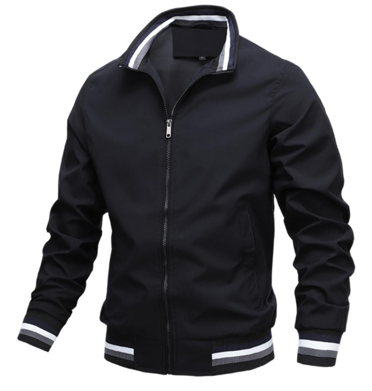 

Mens Designer Jacket Fashion Casual Hip Hop Style Autumn Stand Collar Full Zipper Jacket Solid Color Simple Mens Clothing Size -3XL, Yellow