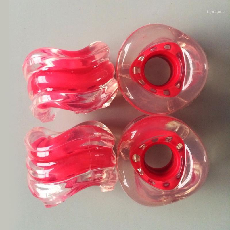 

60*45MM Penny Board Snake Wheel Long Board Cruiser Skateboard 85A Irregular Wheels Electric Skateboards Replacement Parts Supply1, Red