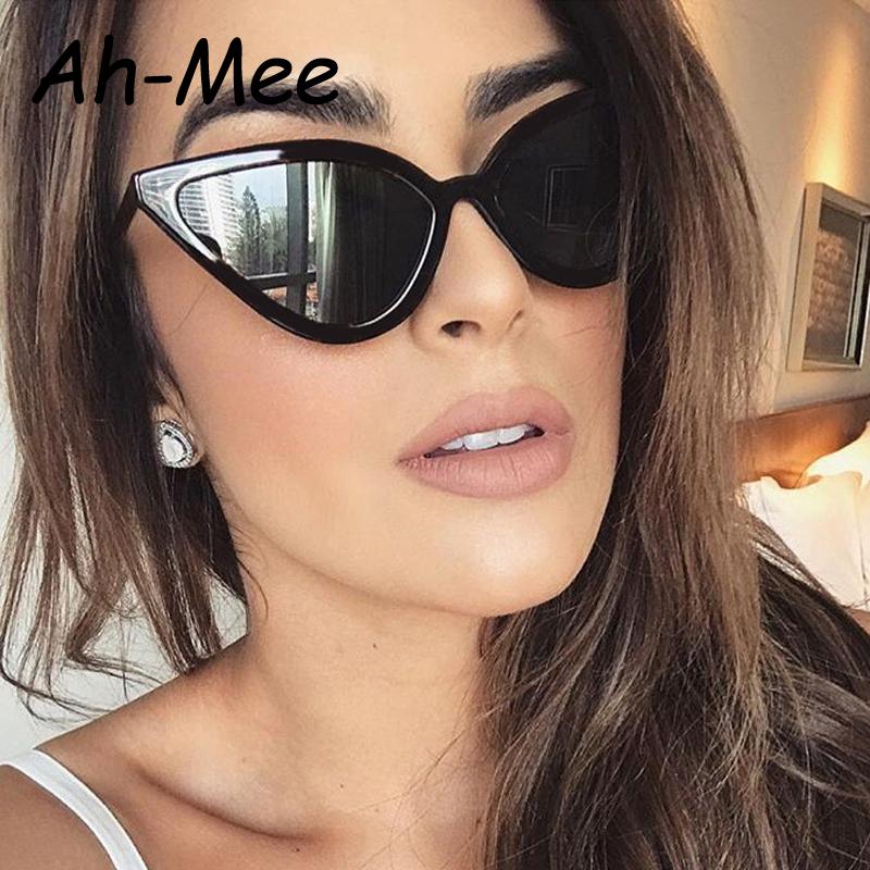 

Vintage Ladies Sexy Cat Eye Sunglasses Women Black Red Retro Small Alloy Cheap Sun Glasses Gafas Feminino