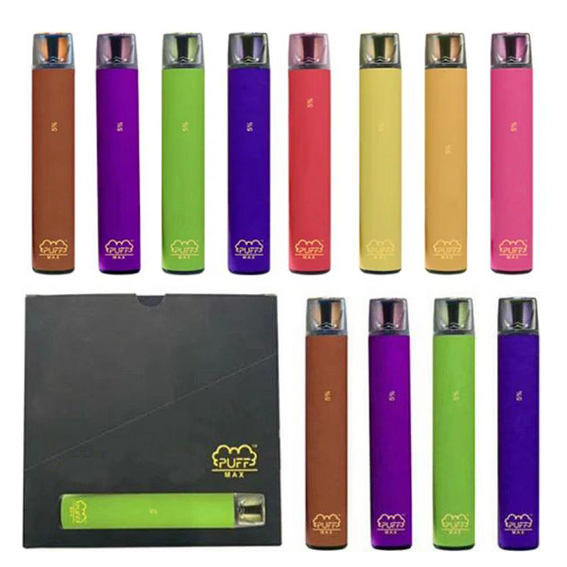 

PUFF MAX 2000Puffs Disposable e cig kits Vape Pen 1200mAh Battery Pre-Filled 8.5ml Cartridges Pod VS XXL Plus Portable eCig Device