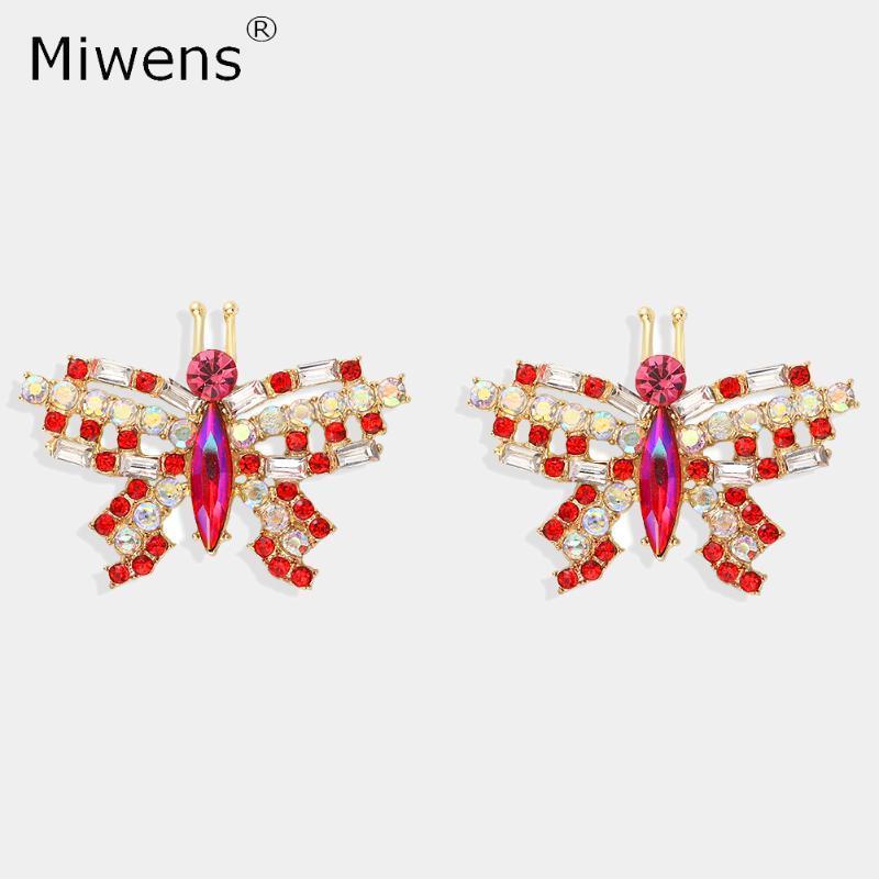 

Miwens Colorful Crystal Butterfly Dangle Earrings Women Animal Statement Hanging Earrings Summer Beach Party Pendant Jewelry1