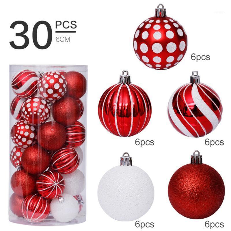 

30pcs/set Tree Decor Wedding Party Christmas Ball DIY Hanging Bauble Celebration Shatterproof Holiday Home Pendant Ornament1